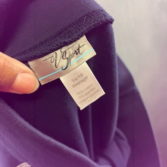 V Sport by Venezia Womens 14/16 Hooded Track Suit Athletic Wide Leg Plus Size - Picture 7 of 13